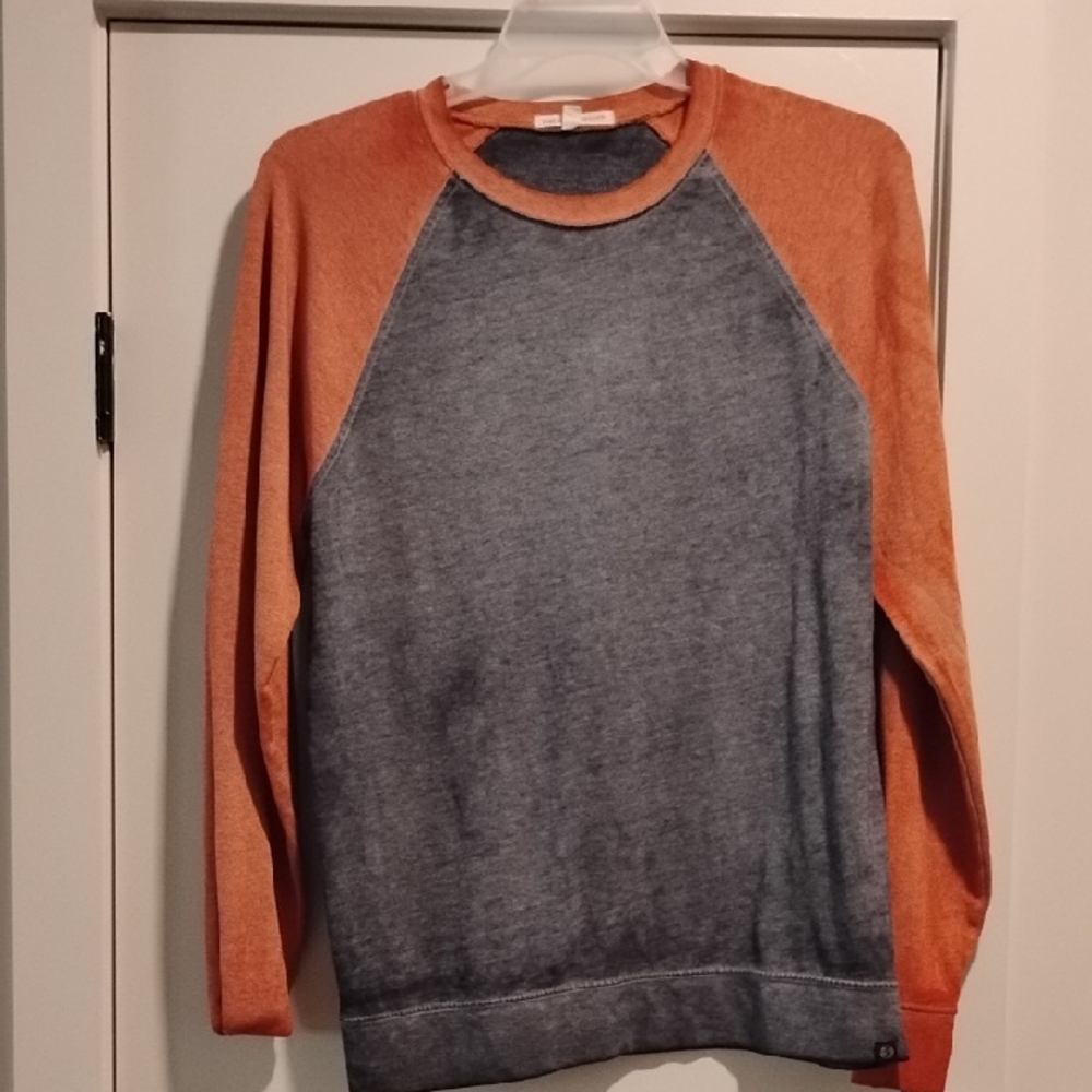 Threads 4 Thought Orange and Gray Crewneck Sweater